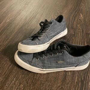 Lugz Stockwell Linen MSTKWELLT-4282 Mens Dark Gray Canvas Sneakers Shoes